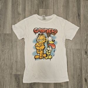 Nickelodeon Garfield Graphic White T-Shirt New Size Medium
